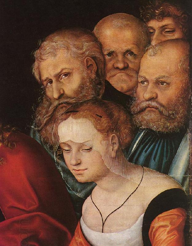 CRANACH, Lucas the Elder Christ and the Adulteress (detail) dfh oil painting picture